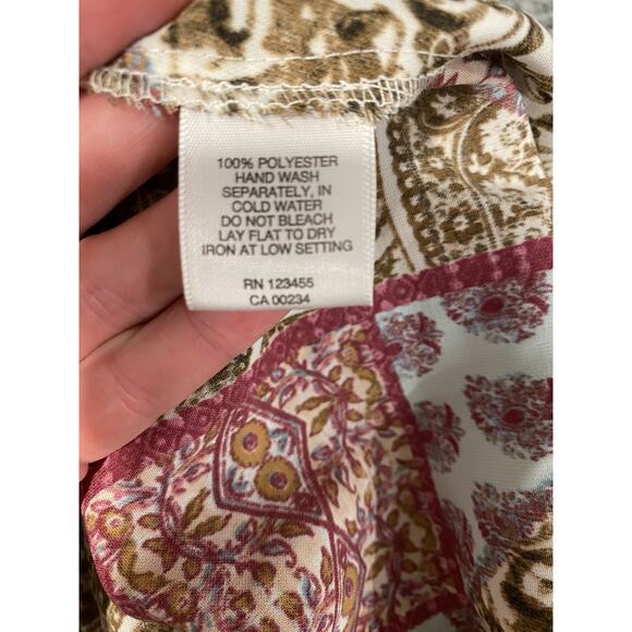 Design Lab Womens Small Bohemian Hippie Flowy Tunic Cottage Core Peasant Dress - Picture 7 of 15